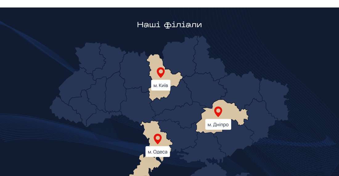 Dopomoga24 multi-city branch map