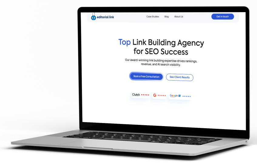 editorial.link website mockup