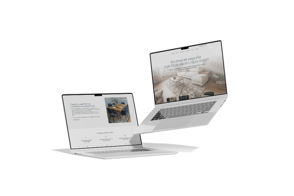 Tapete e-commerce store shown on a laptop mockup